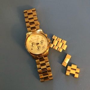 Michael Kors ladies gold watch w extra links